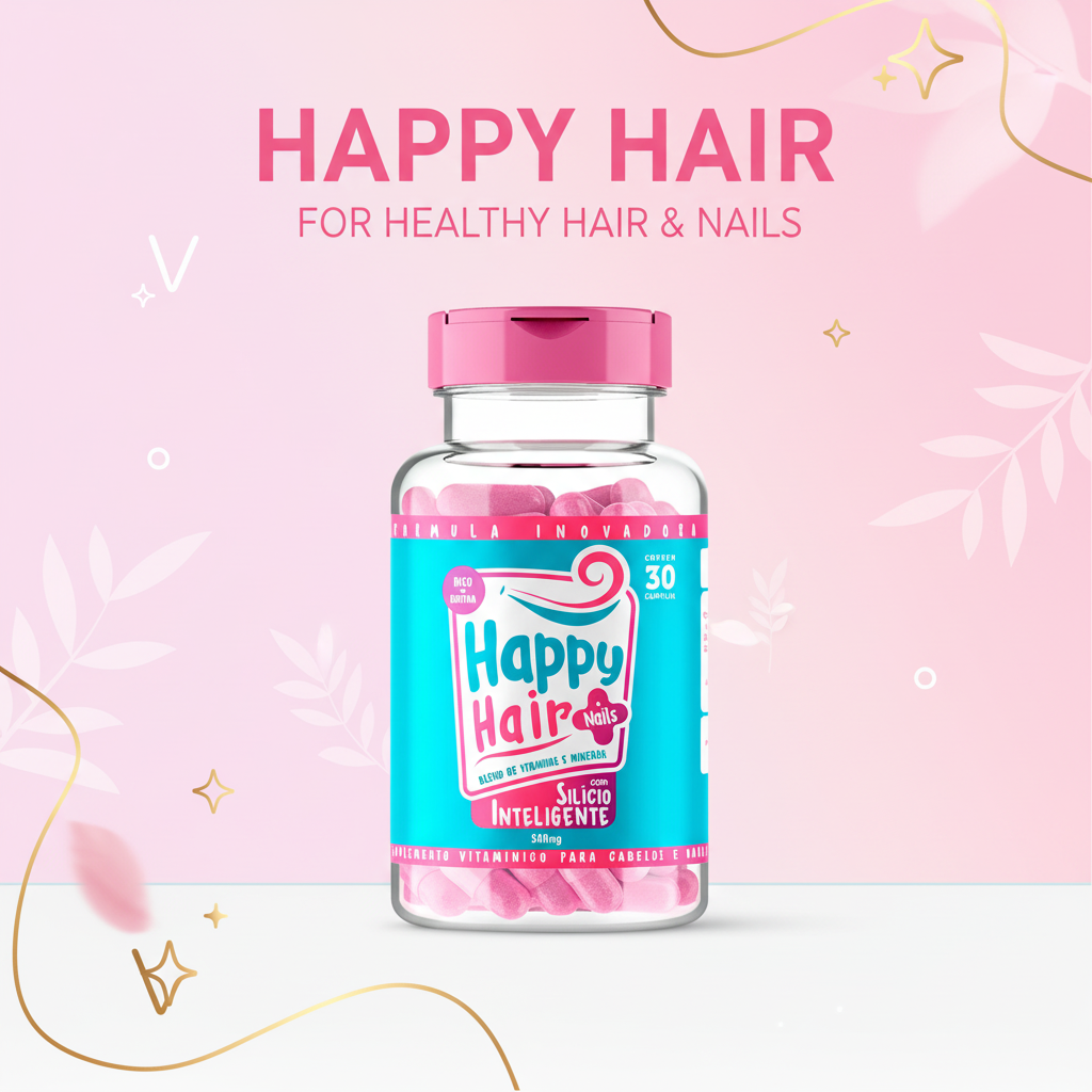 Happy Hair: O Suplemento Completo para Cabelos, Pele e Unhas Incríveis