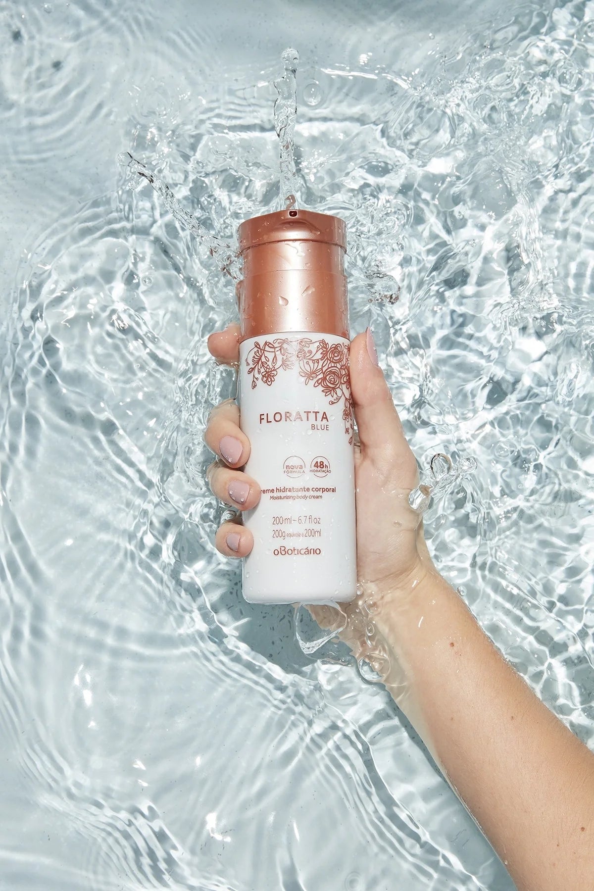 Crema corporal desodorante hidratante Floratta Blue, 200 ml