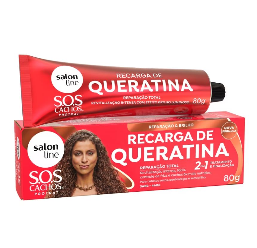 SOS Curls Keratin Recharge - Reparación total 80 g