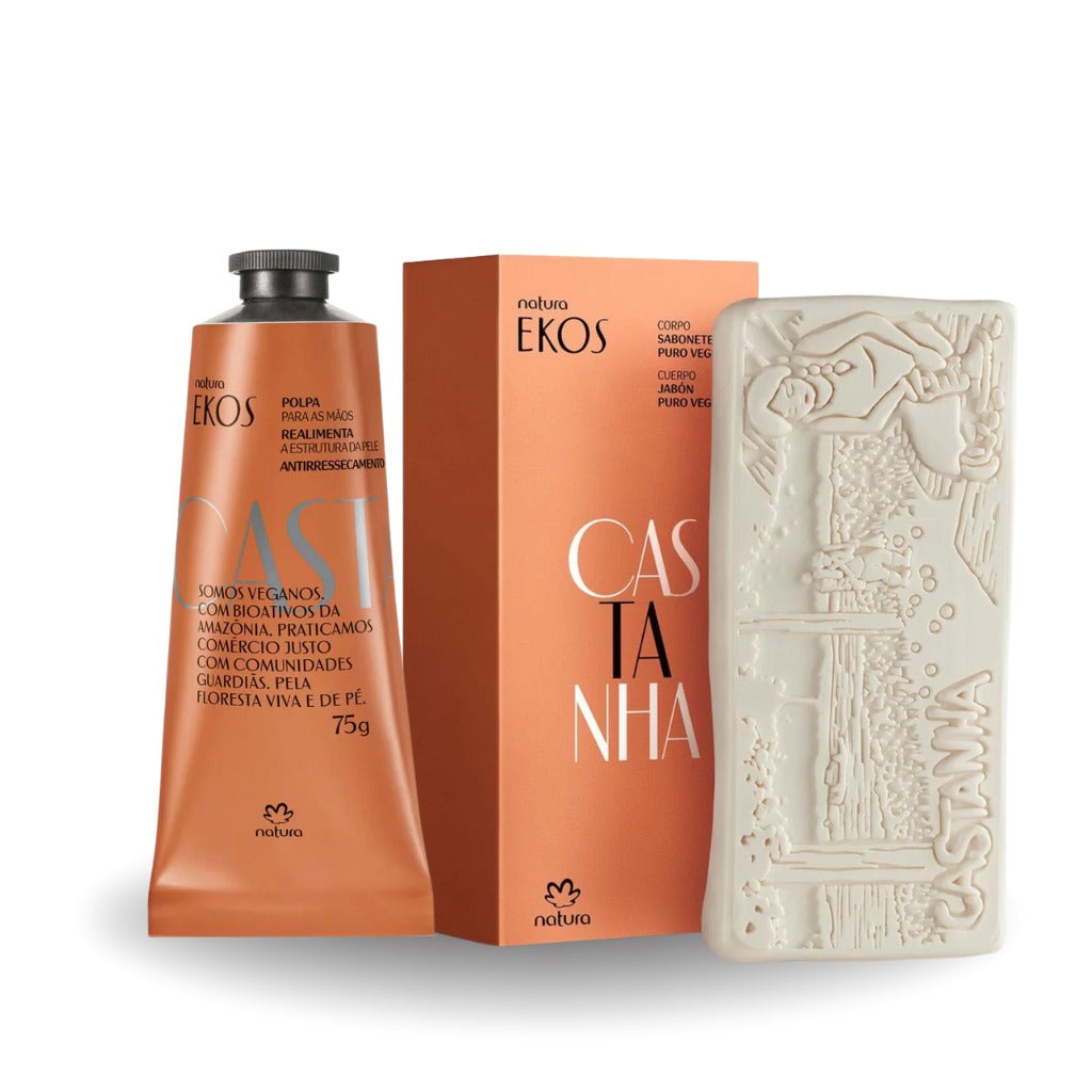 Set de regalo Jabón en barra Ekos Chestnut + Hidratante de manos Ekos Chestnut 75 g