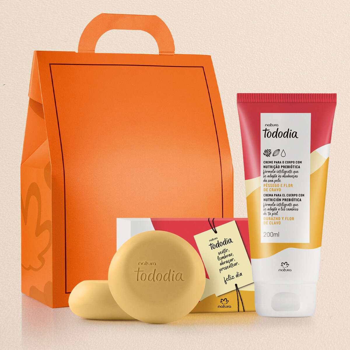 Regalo de flor de melocotón y clavel de Natura Tododia