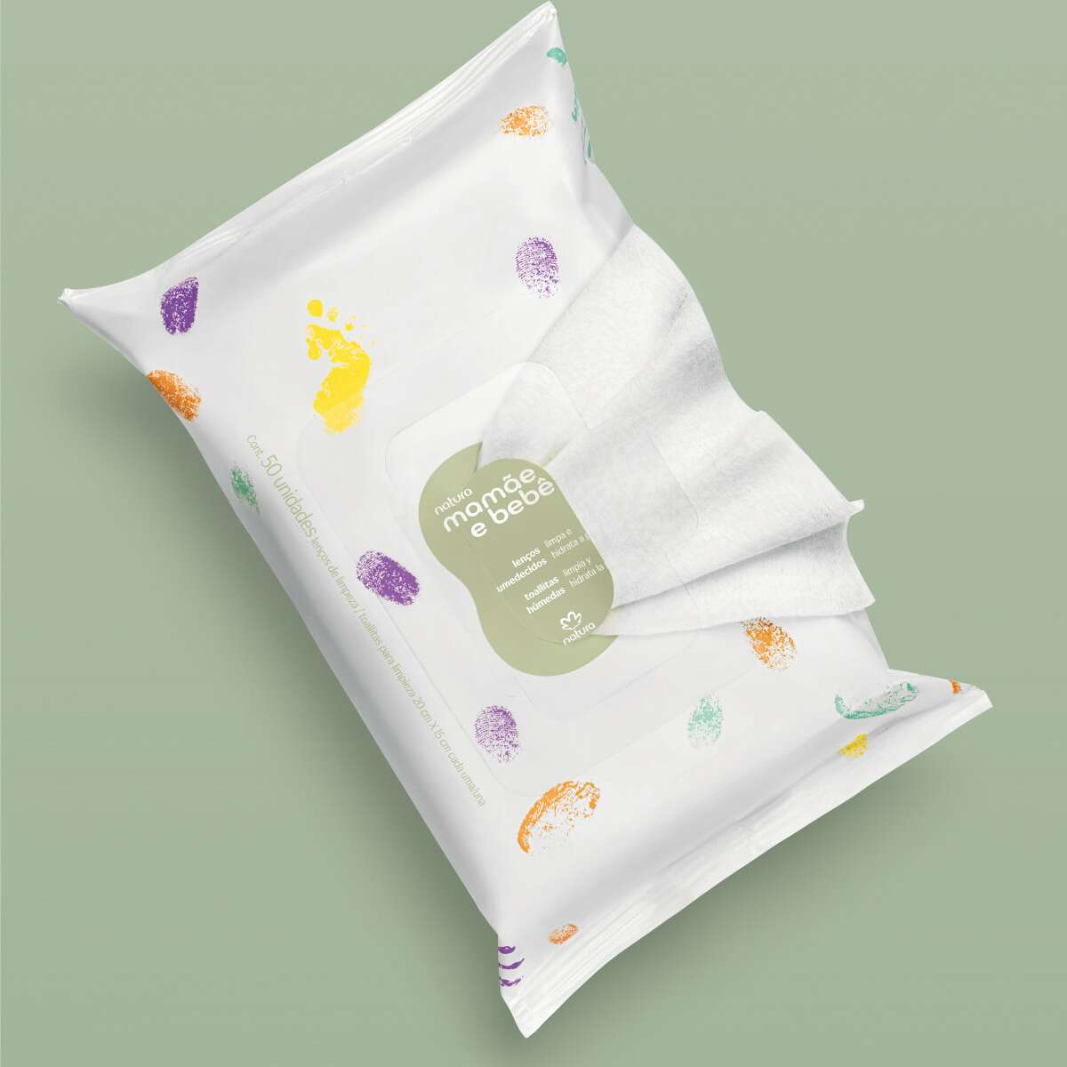 Toallitas húmedas perfumadas para mamá y bebé, 50 hojas