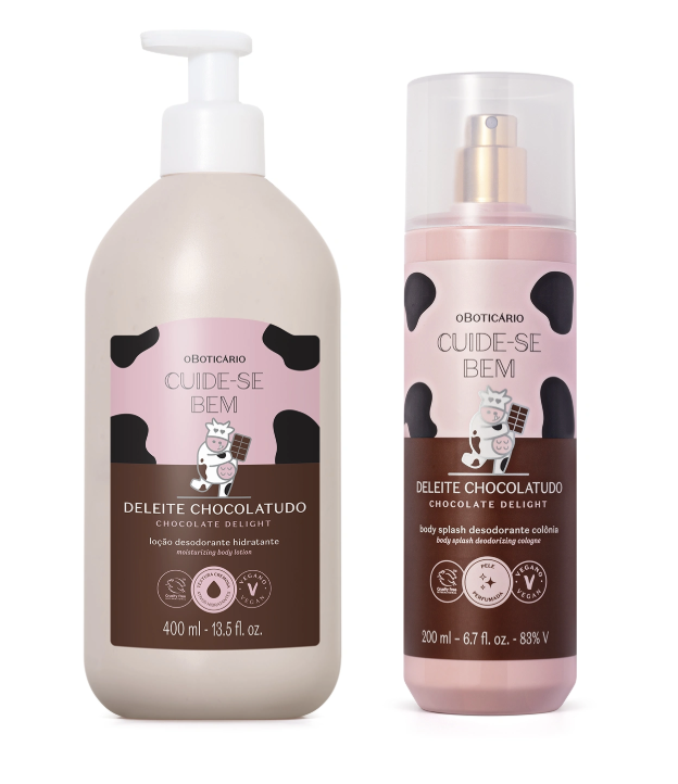 Kit Deleite achocolatado (hidratante + body splash)