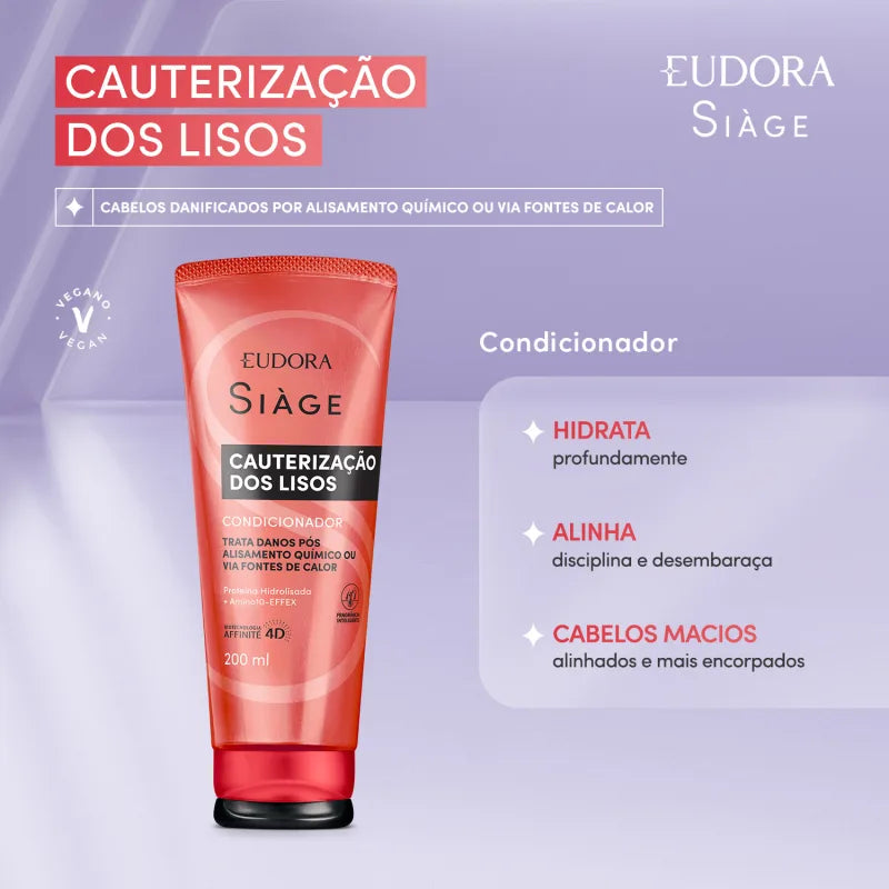 Acondicionador Siàge Cauterización Cabello Liso 200ml