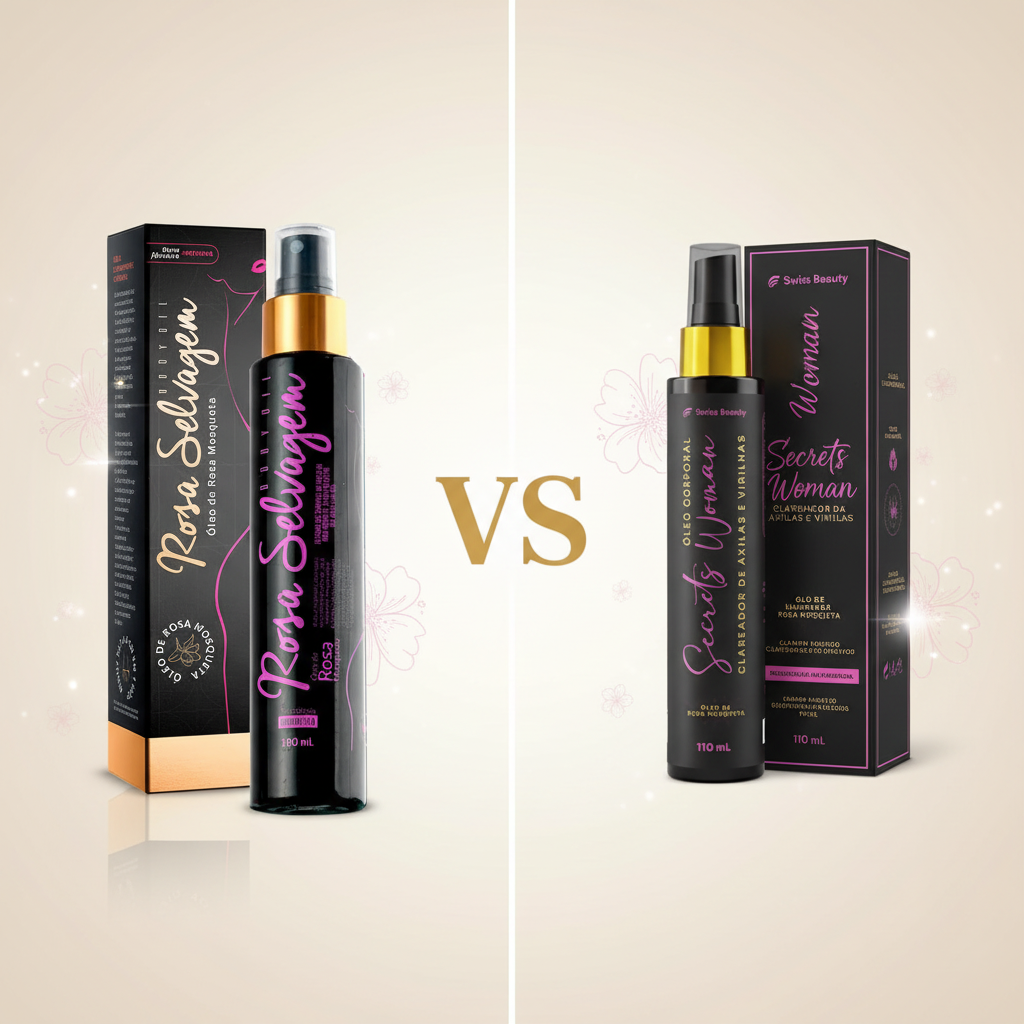Rosa Selvagem vs Secrets Woman: Qual Óleo Clareador Escolher?
