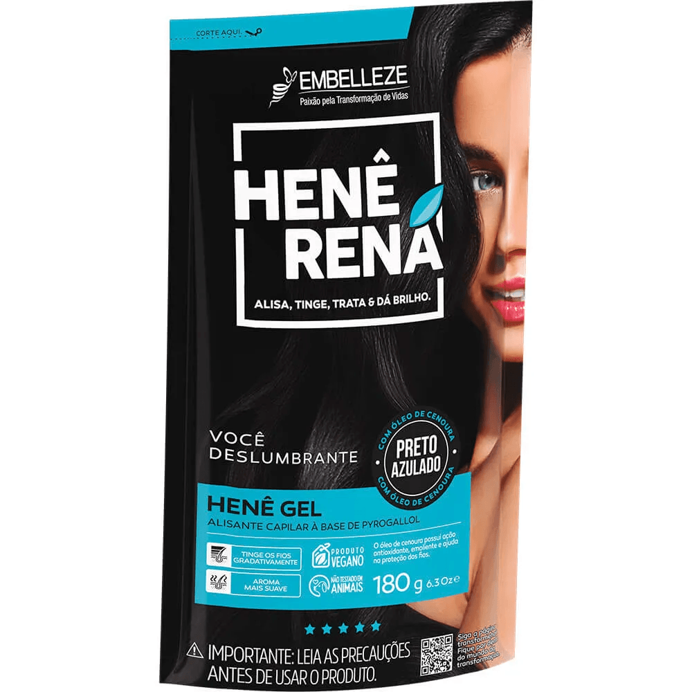Henê Rená Preto Azulado 180G