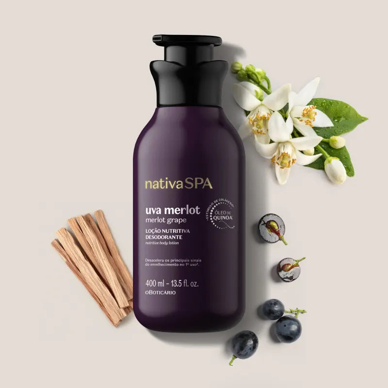 Loção Nutritiva Desodorante Nativa Spa Uva Merlot 400ml