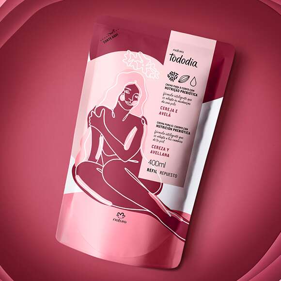 Tododia Refil Hidratante Corporal Cereja e Avelã Tododia 400ml