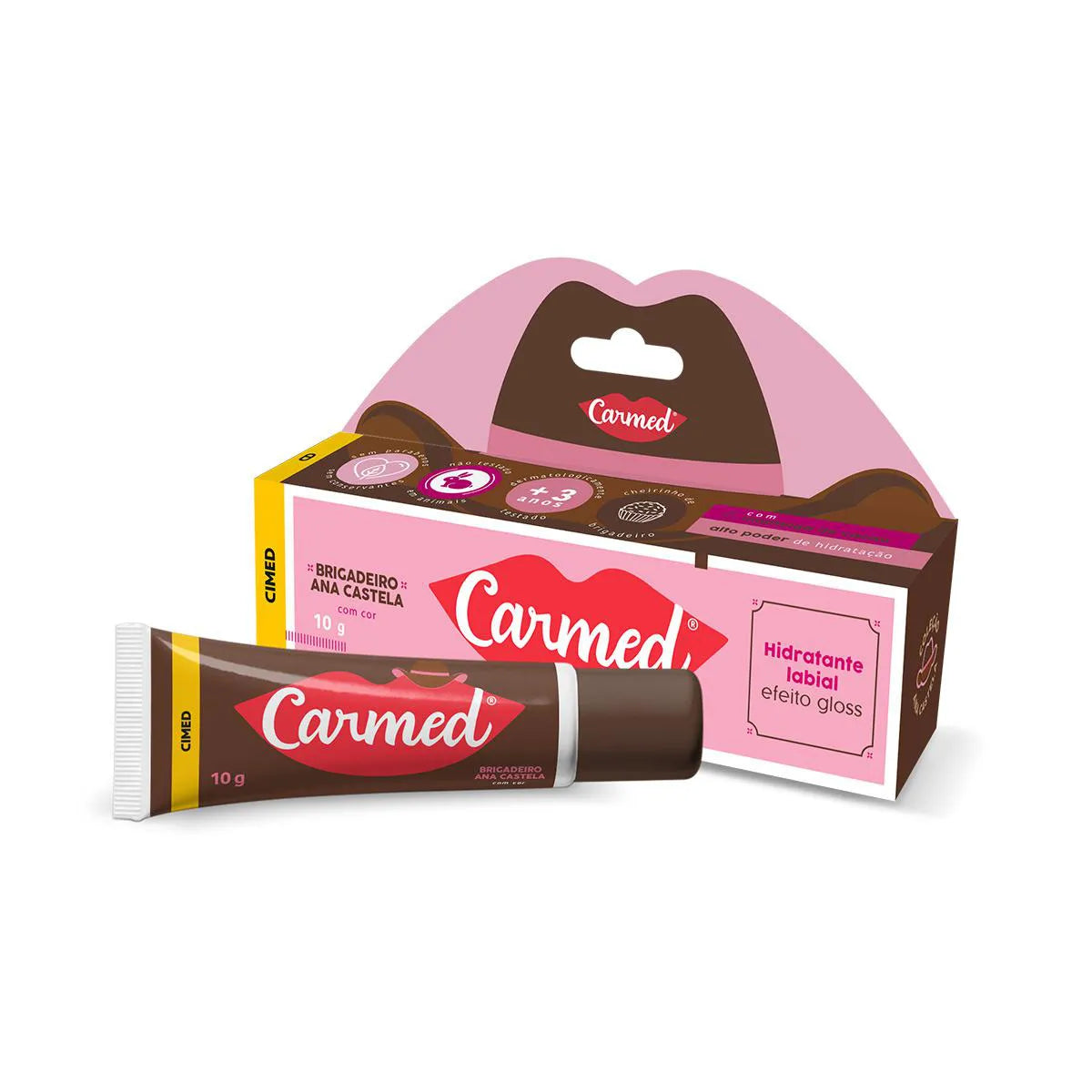Carmed Hidratante Labial Brigadeiro Ana Castela com Cor Efeito Gloss 10g
