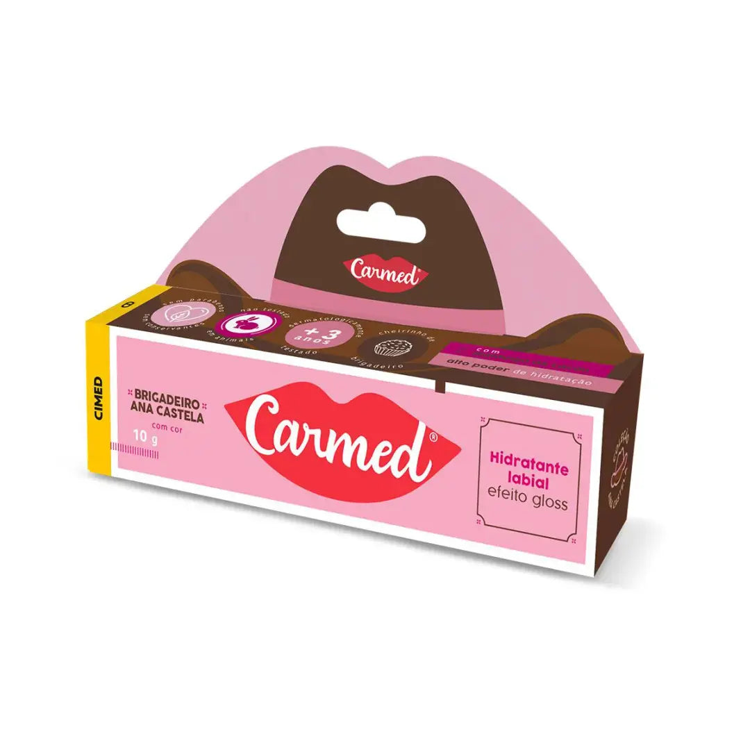 Carmed Hidratante Labial Brigadeiro Ana Castela com Cor Efeito Gloss 10g