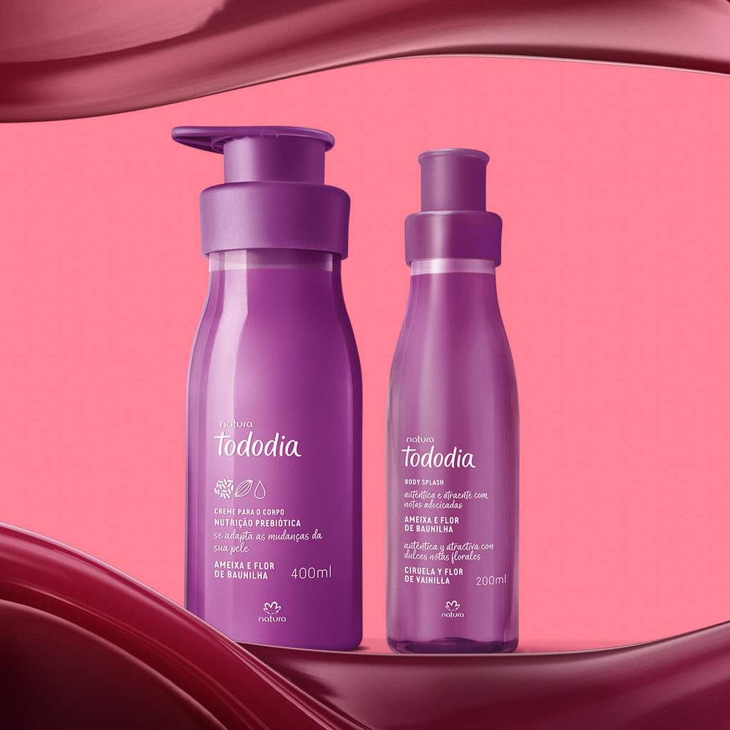 Natura Tododia Kit Creme Nutritivo + Body Splash Ameixa e Flor de Baunilha