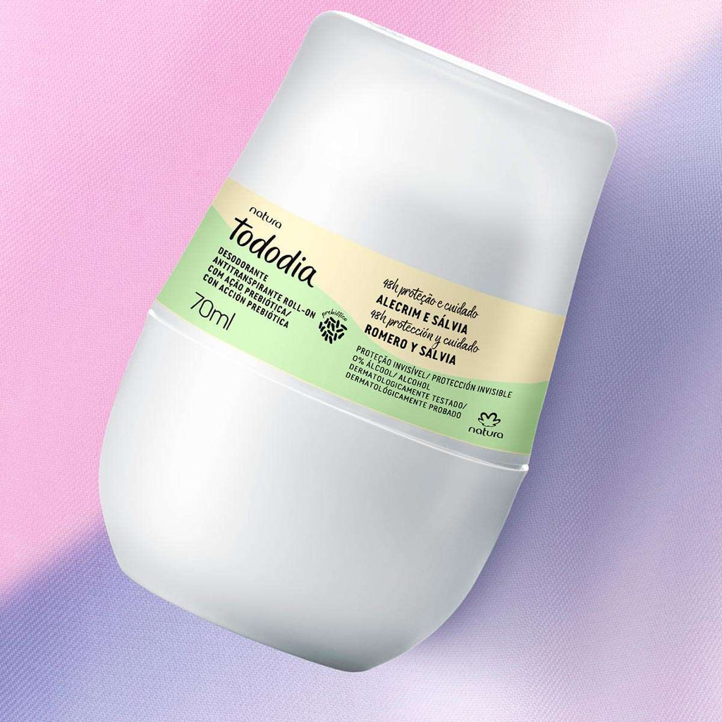 Natura Tododia Desodorante Antitranspirante Roll-On Invisível Alecrim e Sálvia 70ml