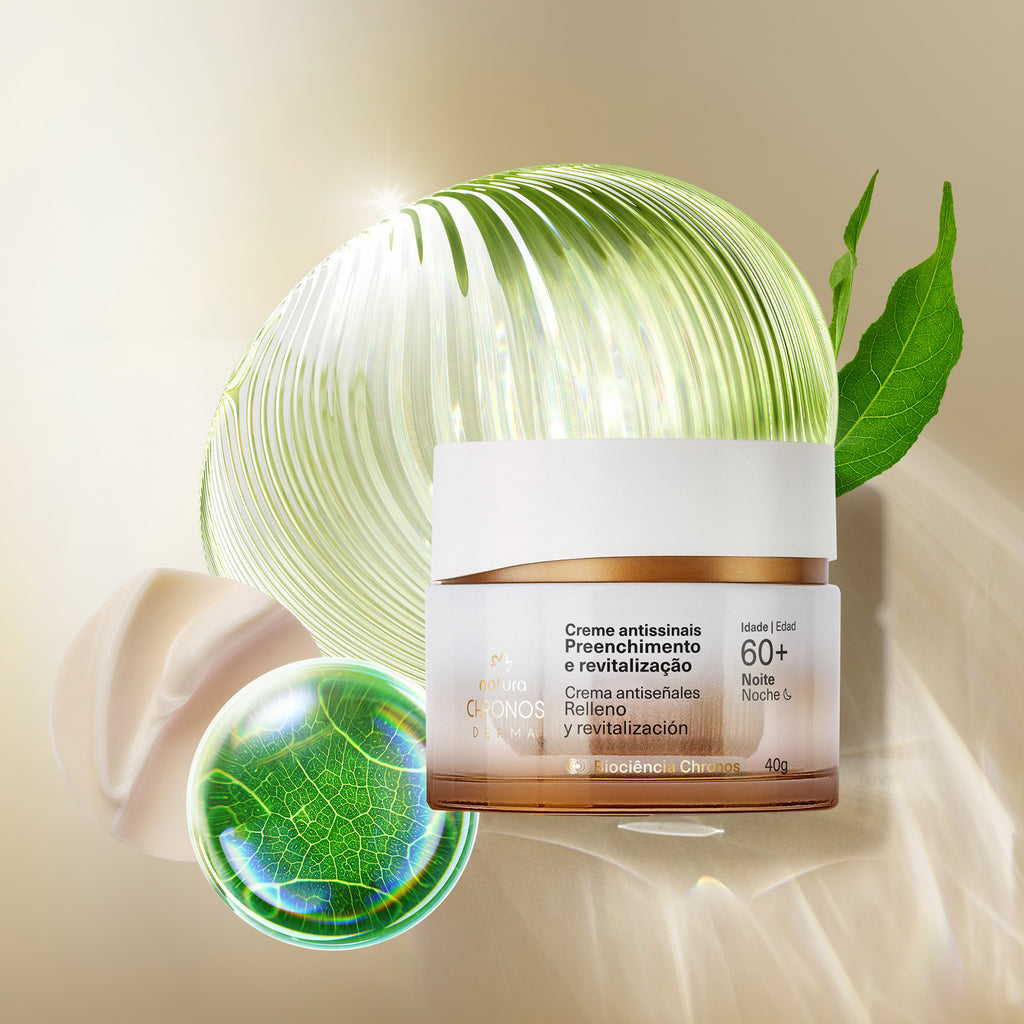 Natura Chronos Creme Antissinais 60+ Noite Preenchimento e Revitalização 40g