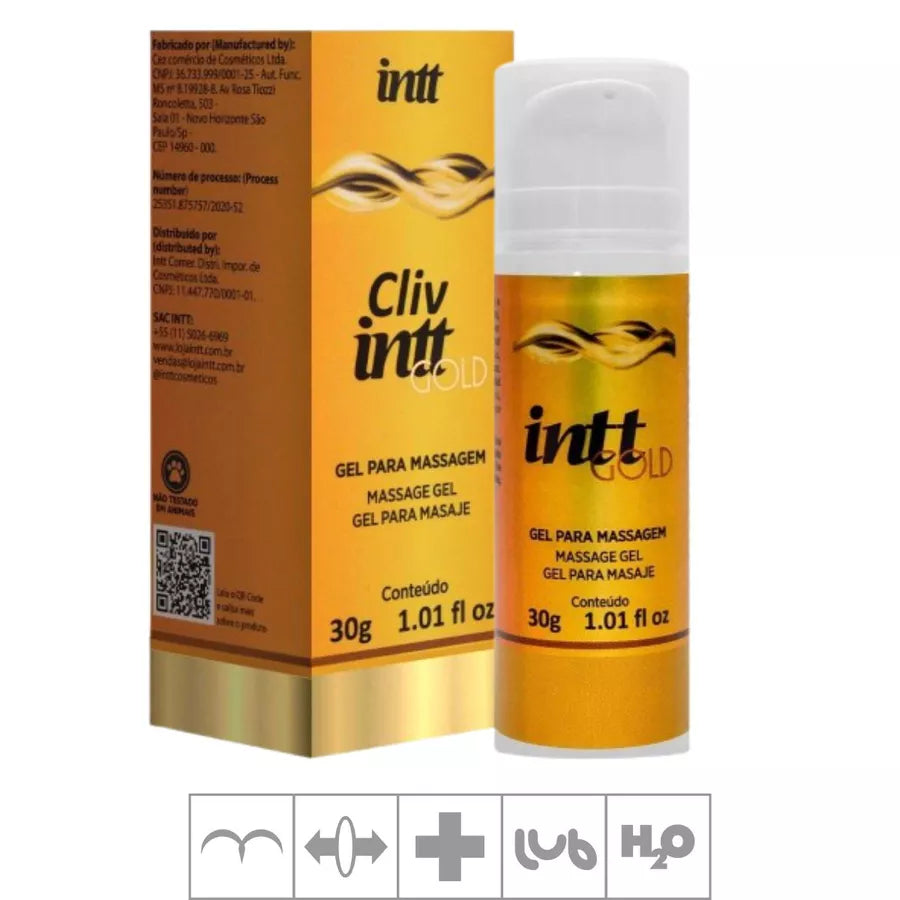 Gel Para Sexo Anal Cliv Intt Gold 30g