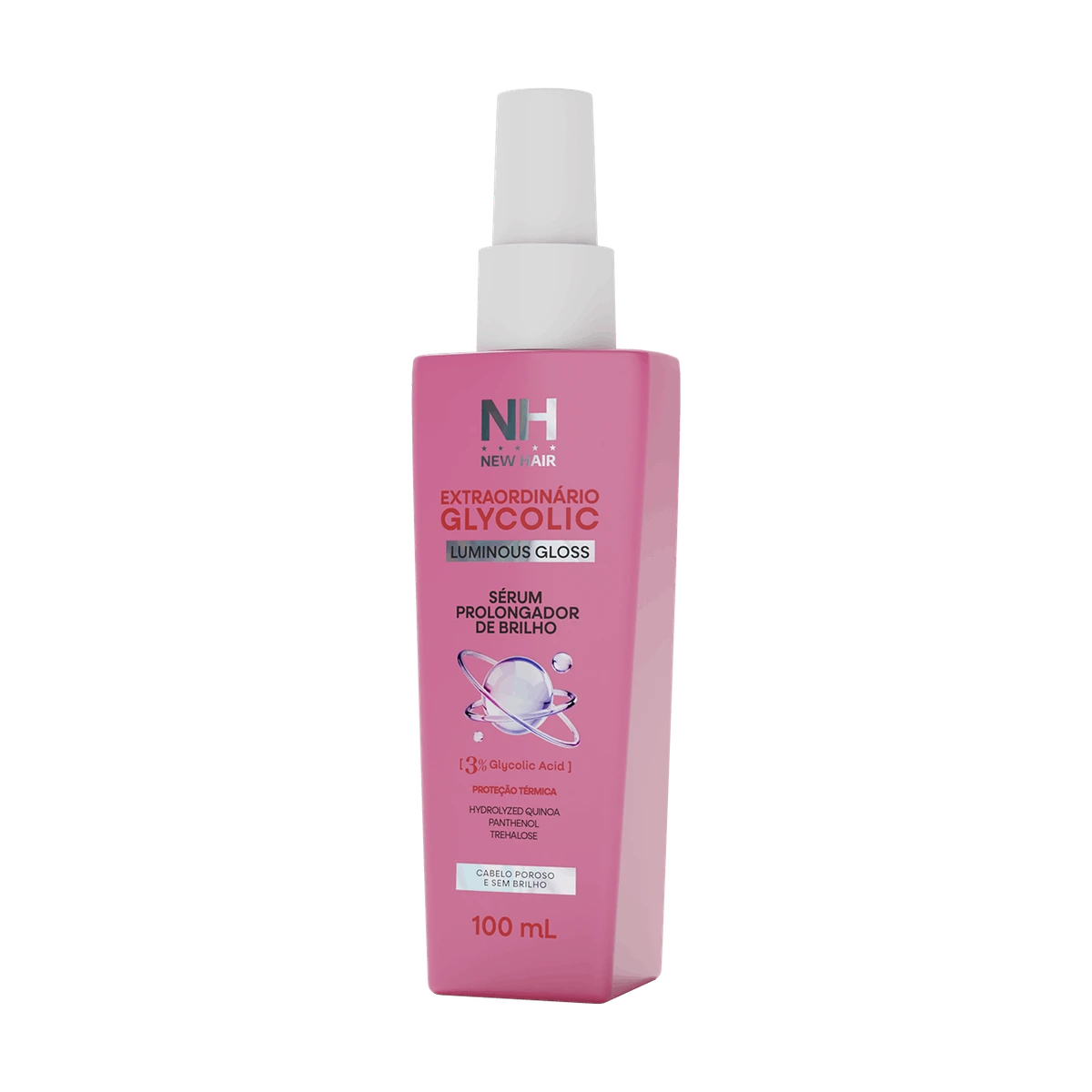 New Hair Sérum Extraordinário Glycolic 3% 100ml frasco
