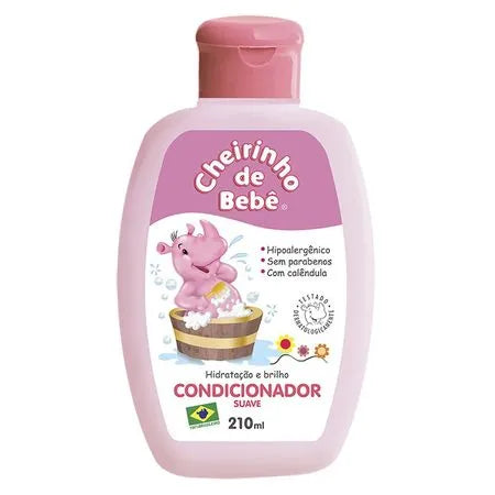 Condicionador Infantil Cheirinho De Bebe Rosa 210 ml
