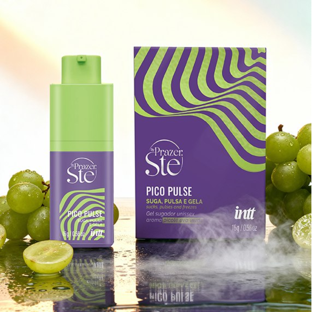 Intt Pico Pulse Gel Sugador Picolé Uva Verde 16g com uvas verdes