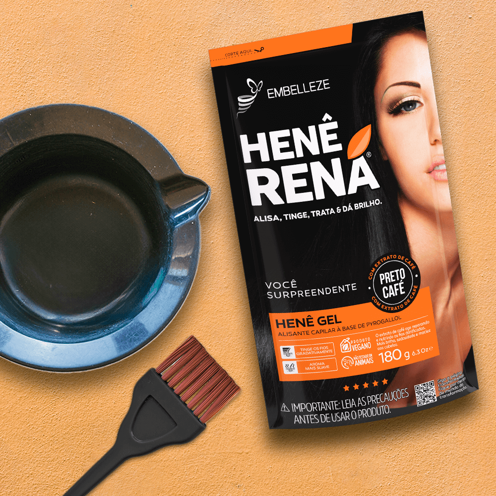 Embelleze Rená Henê Gel Preto Café 180g