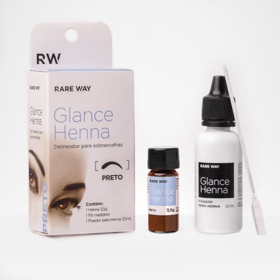 Rare Way Glance Henna para Sobrancelhas Preto 3,5g
