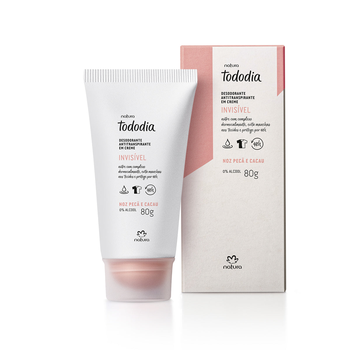 Natura Tododia Desodorante Antitranspirante Creme Noz Pecã e Cacau 80g