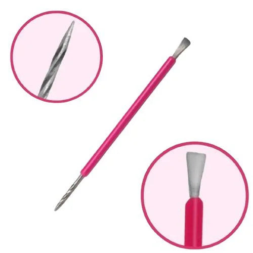 Isis Cutelaria Espátula Bastão Silicone Rosa Manicure Pedicure