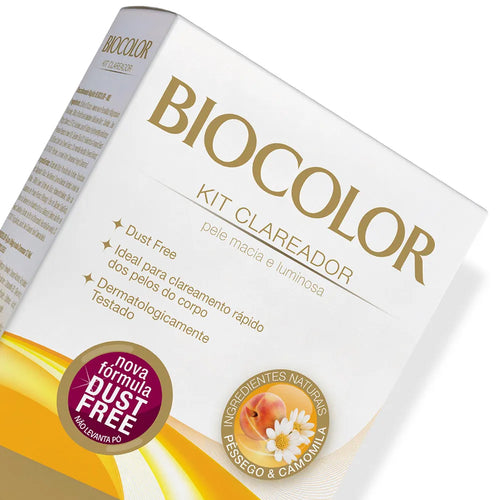 Biocolor Kit Clareador de Pelos Pessego e Camomila Caixa Vista Diagonal