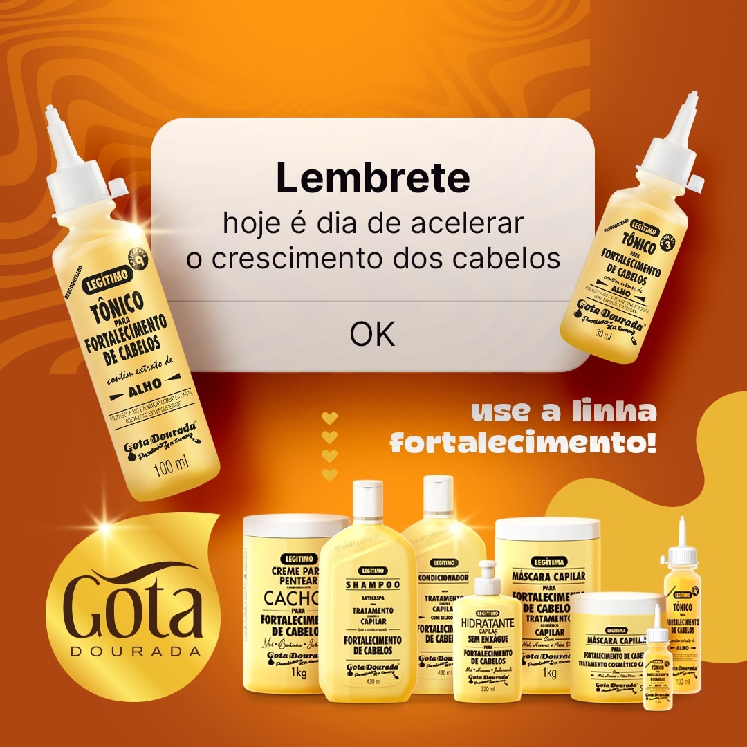 Gota Dourada Tônico Fortalecedor de Alho 100ml