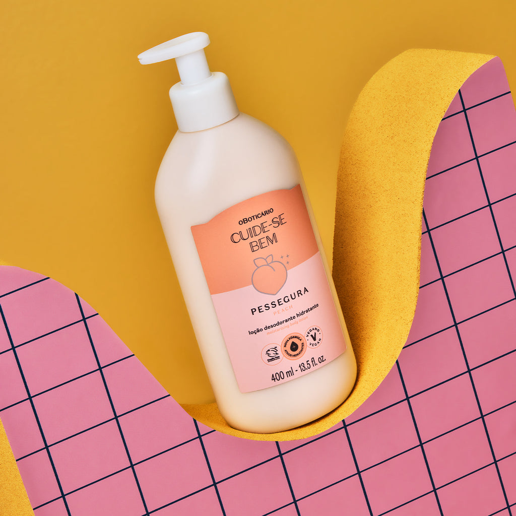 O Boticário Cuide-se Bem Pessegura Loção Hidratante Corporal 400ml - ambientada