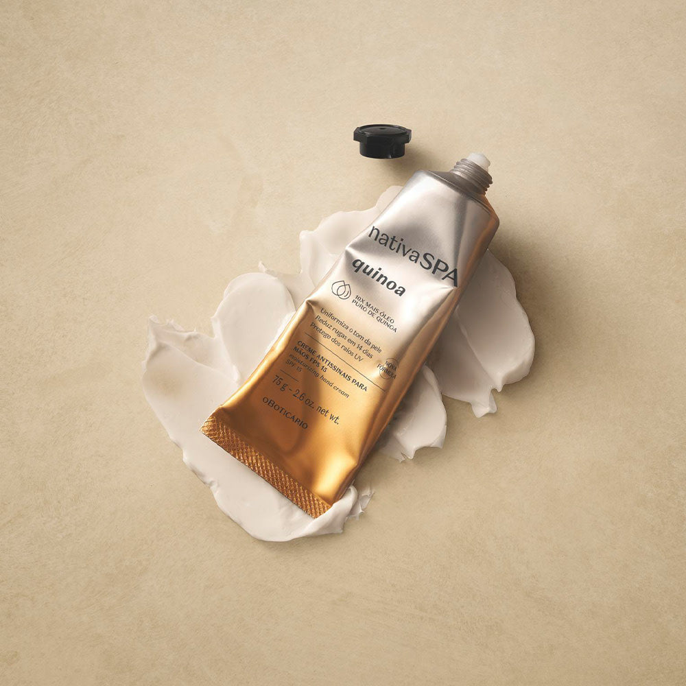 O Boticário Nativa SPA Quinoa Creme Antissinais para Mãos FPS 15 75g
