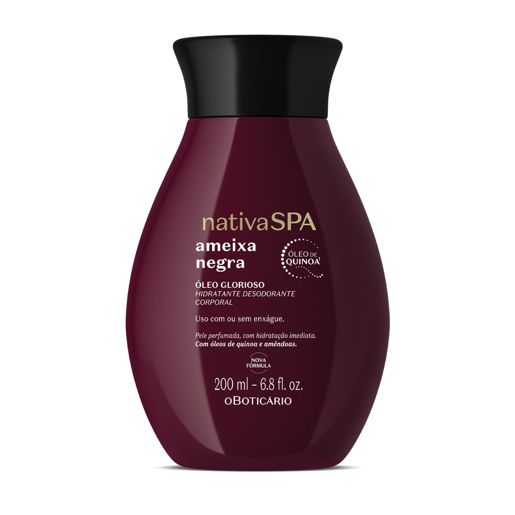 O Boticário Nativa SPA Ameixa Negra Óleo Glorioso Hidratante Corporal 200ml - embalagem frontal