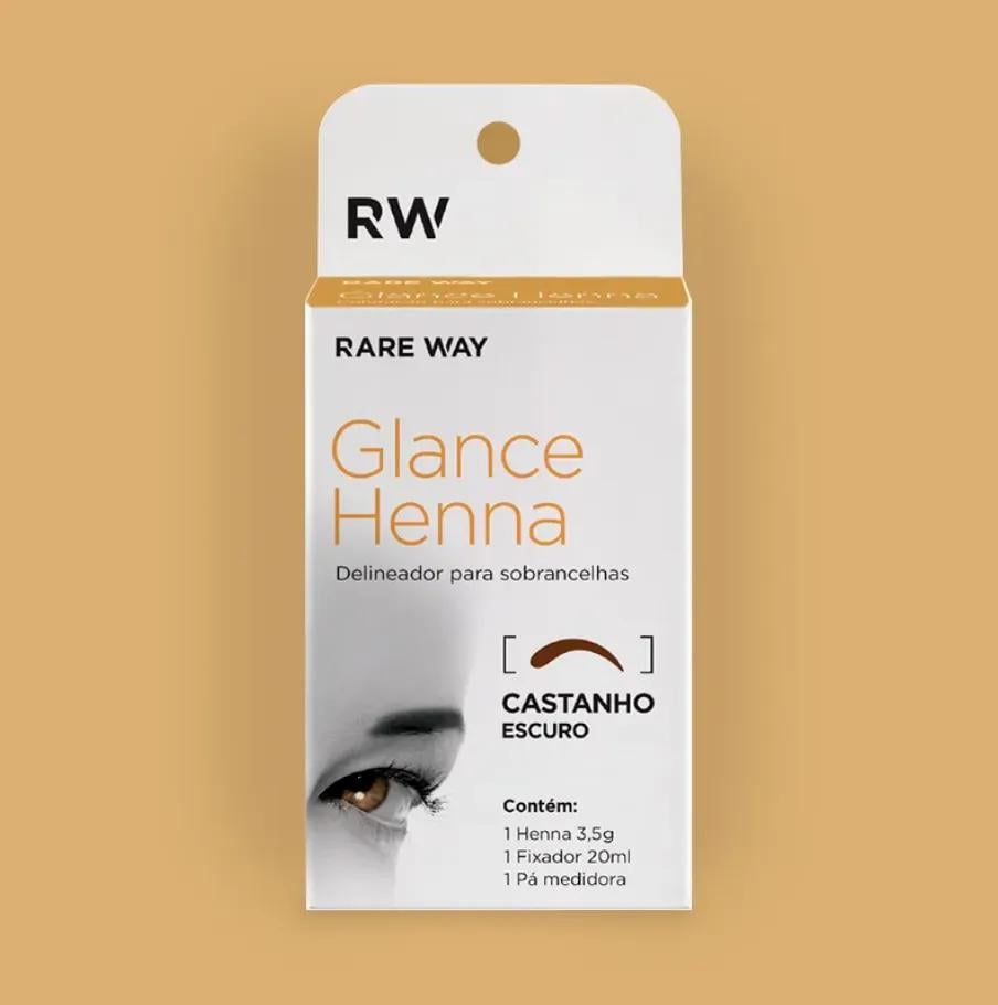 Rare Way Glance Henna para Sobrancelhas Castanho Escuro 3,5g