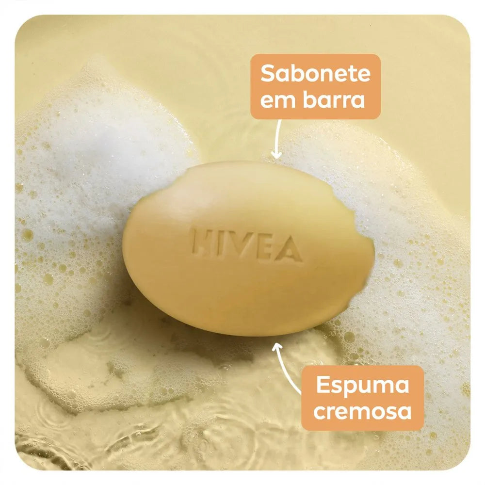 Nivea Sabonete em Barra Hidratante com Aveia Espuma Cremosa Barra Sabao 85g