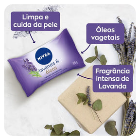 Sabonete Em Barra Hidratante Nivea Lavanda E Oleos 85g