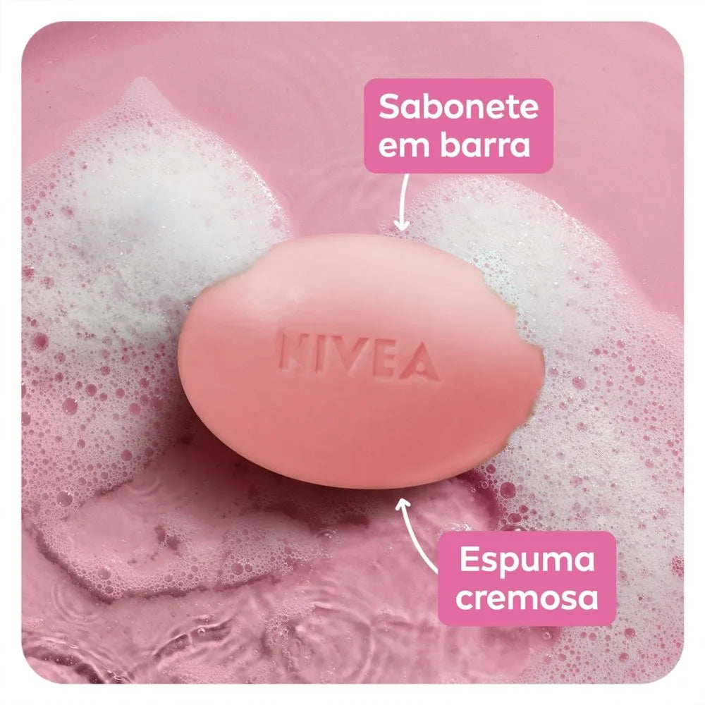 Nivea Sabonete em Barra Hidratante Orquideas Espuma Cremosa Barra Sabao 85g