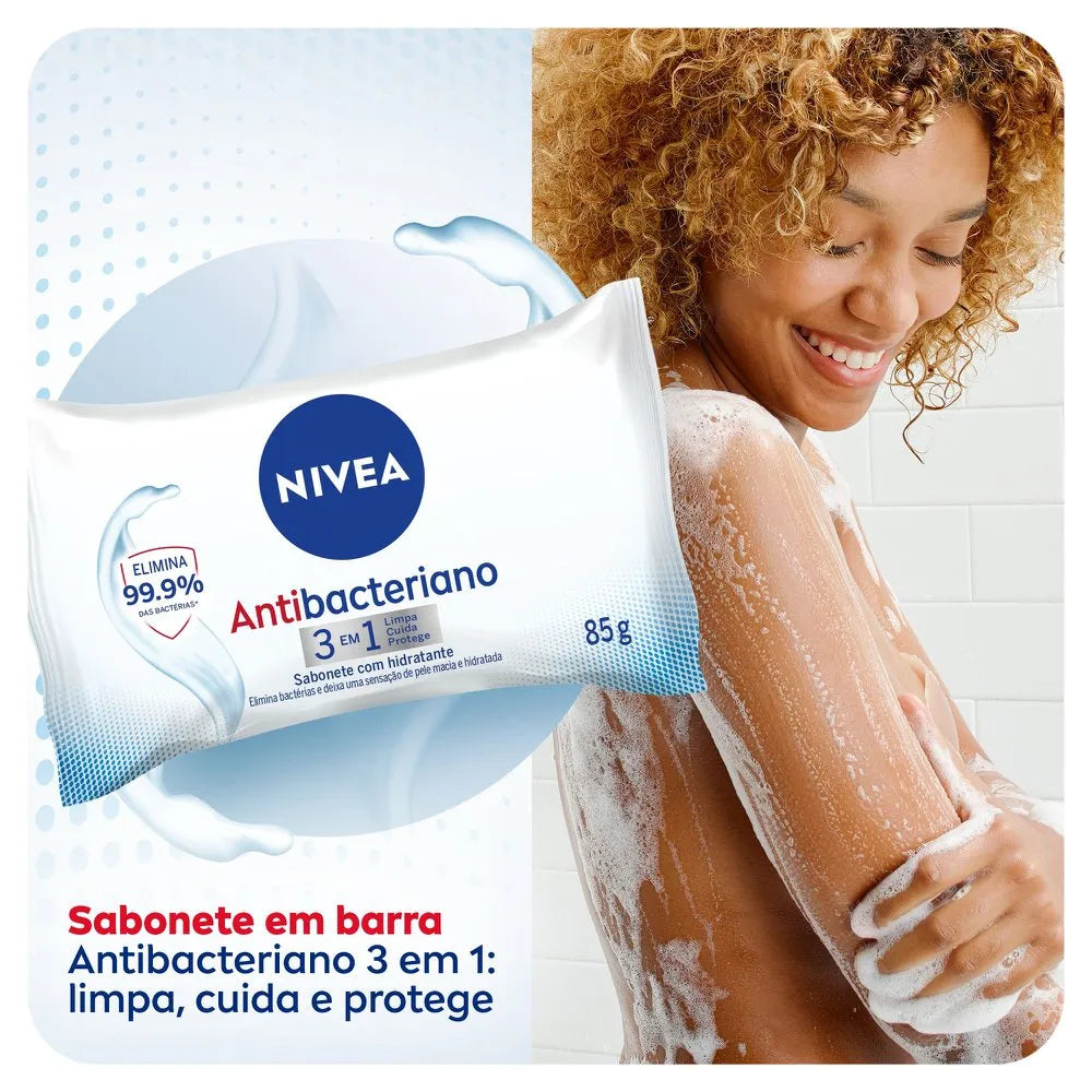 Nivea Sabonete em Barra Antibacteriano 3 em 1 85g