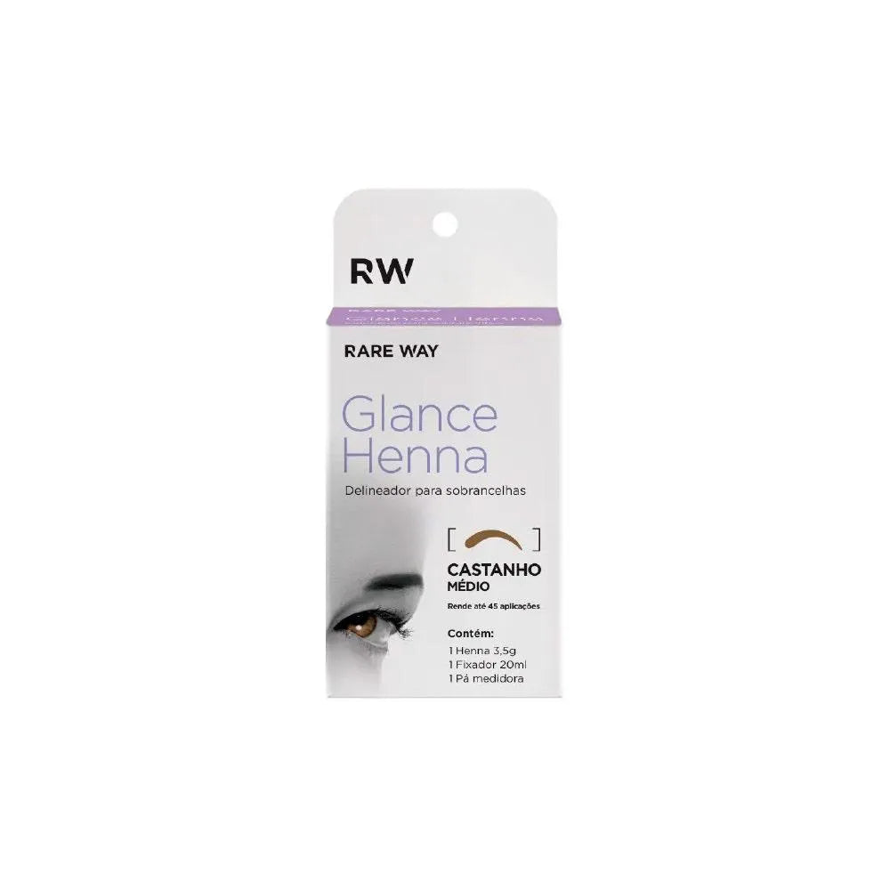 Rare Way Glance Henna para Sobrancelhas Castanho Médio 3,5g