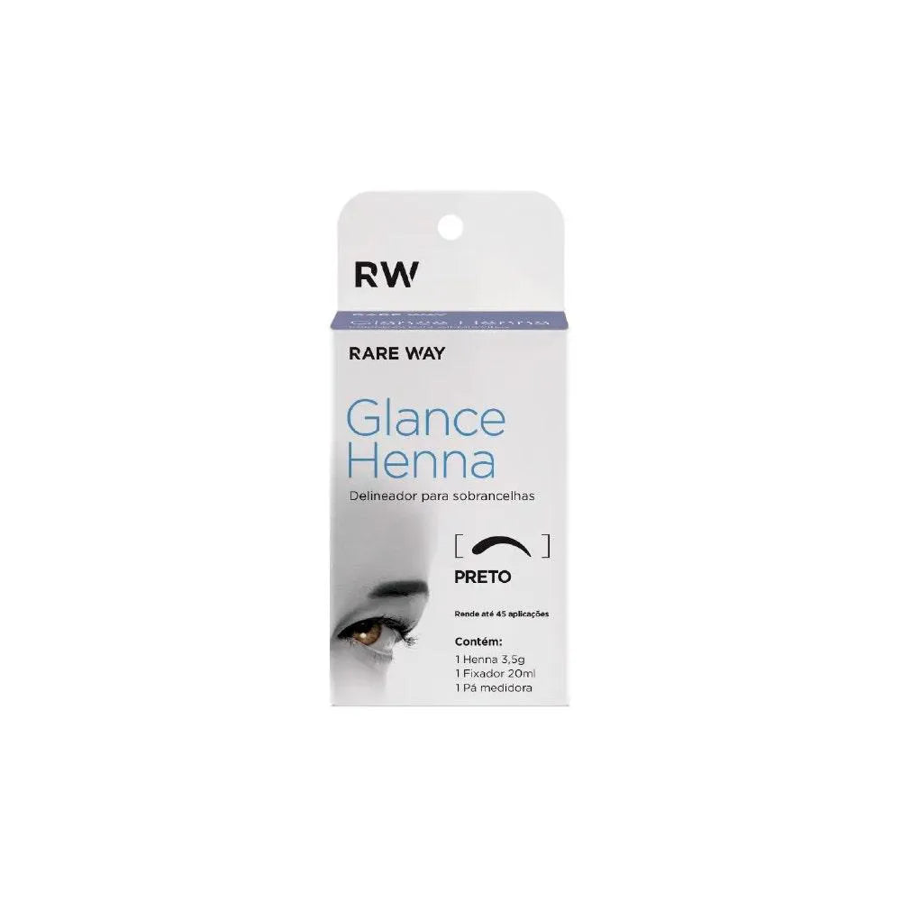 Rare Way Glance Henna para Sobrancelhas Preto 3,5g