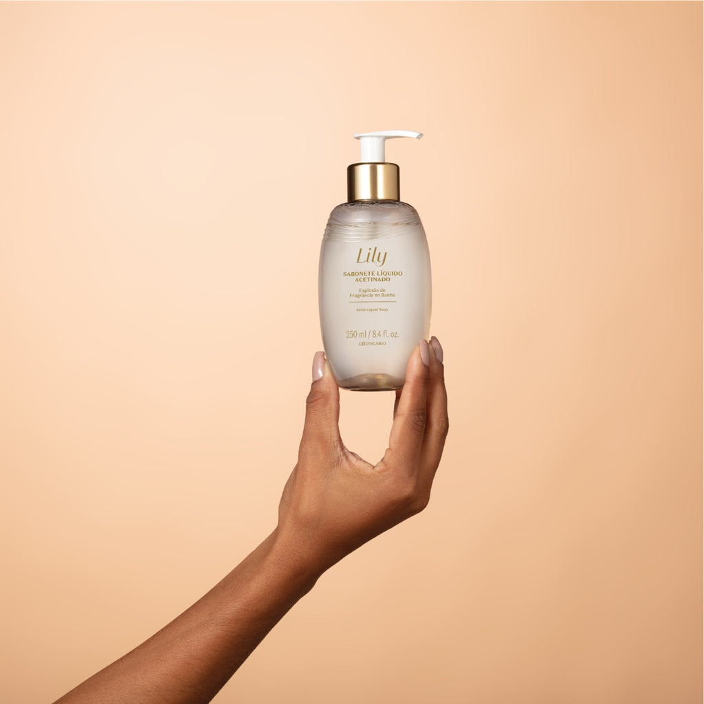 O Boticário Lily Sabonete Líquido Acetinado 250ml - detalhe