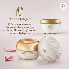 Creme Acetinado Hidratante Desodorante Corporal Lily, 250g