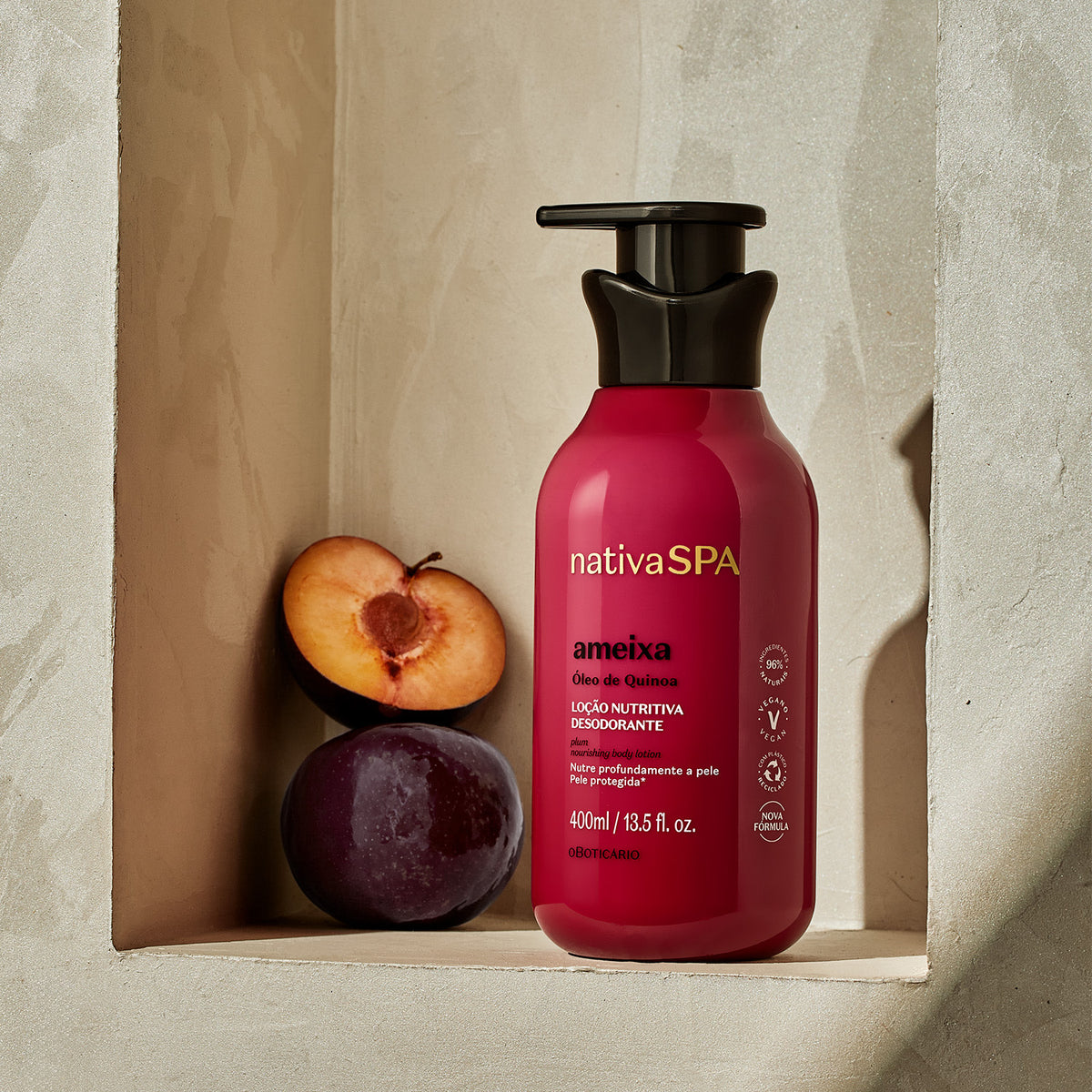 O Boticário Nativa SPA Loção Hidratante Desodorante Corporal Ameixa 400ml