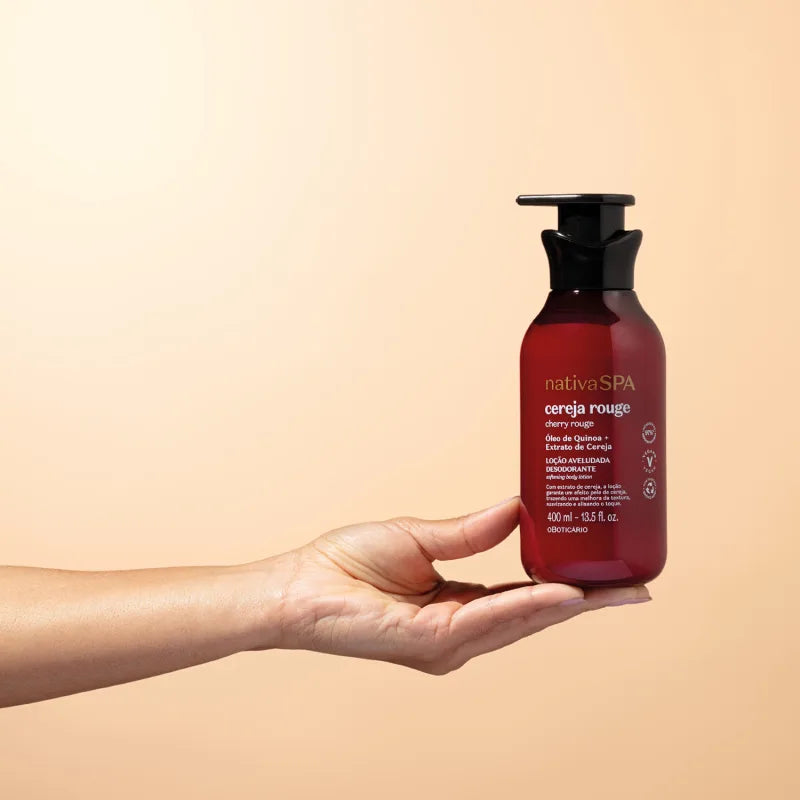 O Boticário Nativa SPA Loção Aveludada Desodorante Corporal Cereja Rouge 400ml