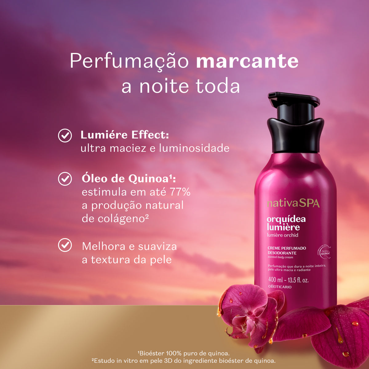 O Boticário Nativa SPA Orquídea Lumière Creme Hidratante Corporal 400ml