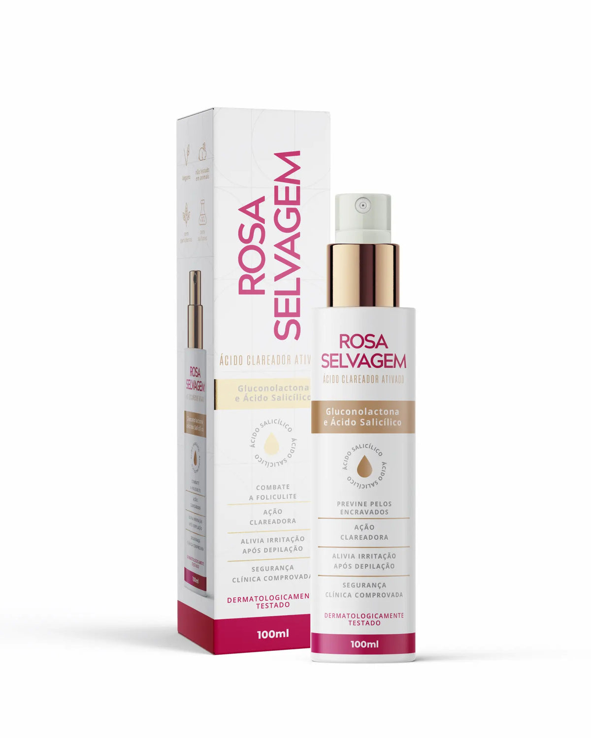 Kit Duplo Rosa Selvagem - Ácido Ativado 100ml