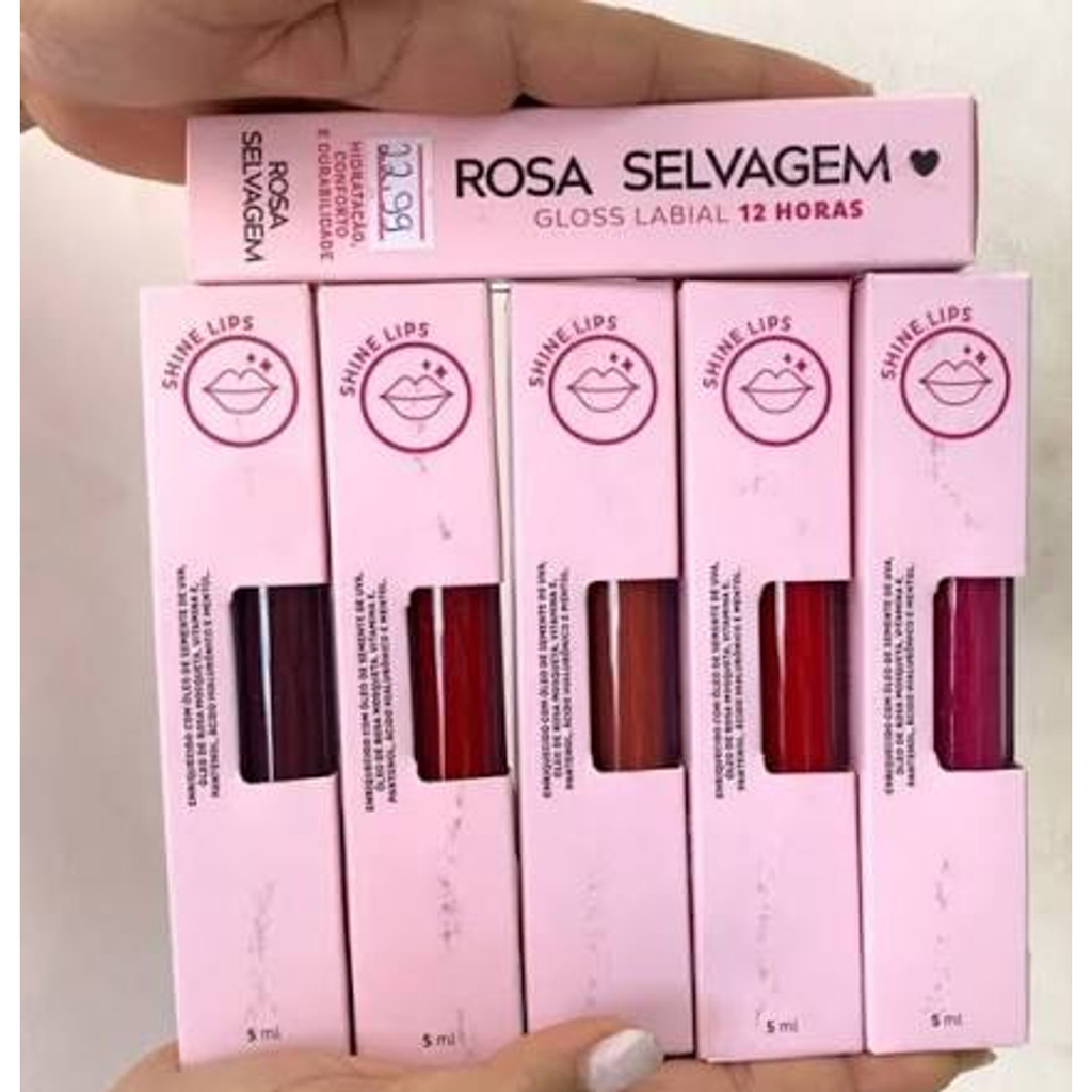 Rosa Selvagem Gloss/ Batom Sortido 5ml