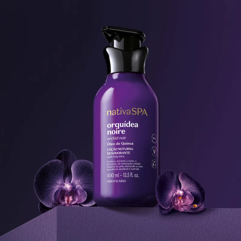 O Boticário Nativa SPA Orquídea Noire Loção Noturna Desodorante Corporal 400ml
