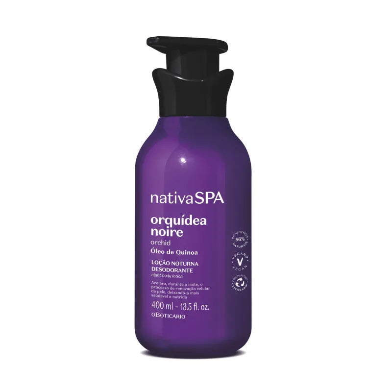O Boticário Nativa SPA Orquídea Noire Loção Noturna Desodorante Corporal 400ml