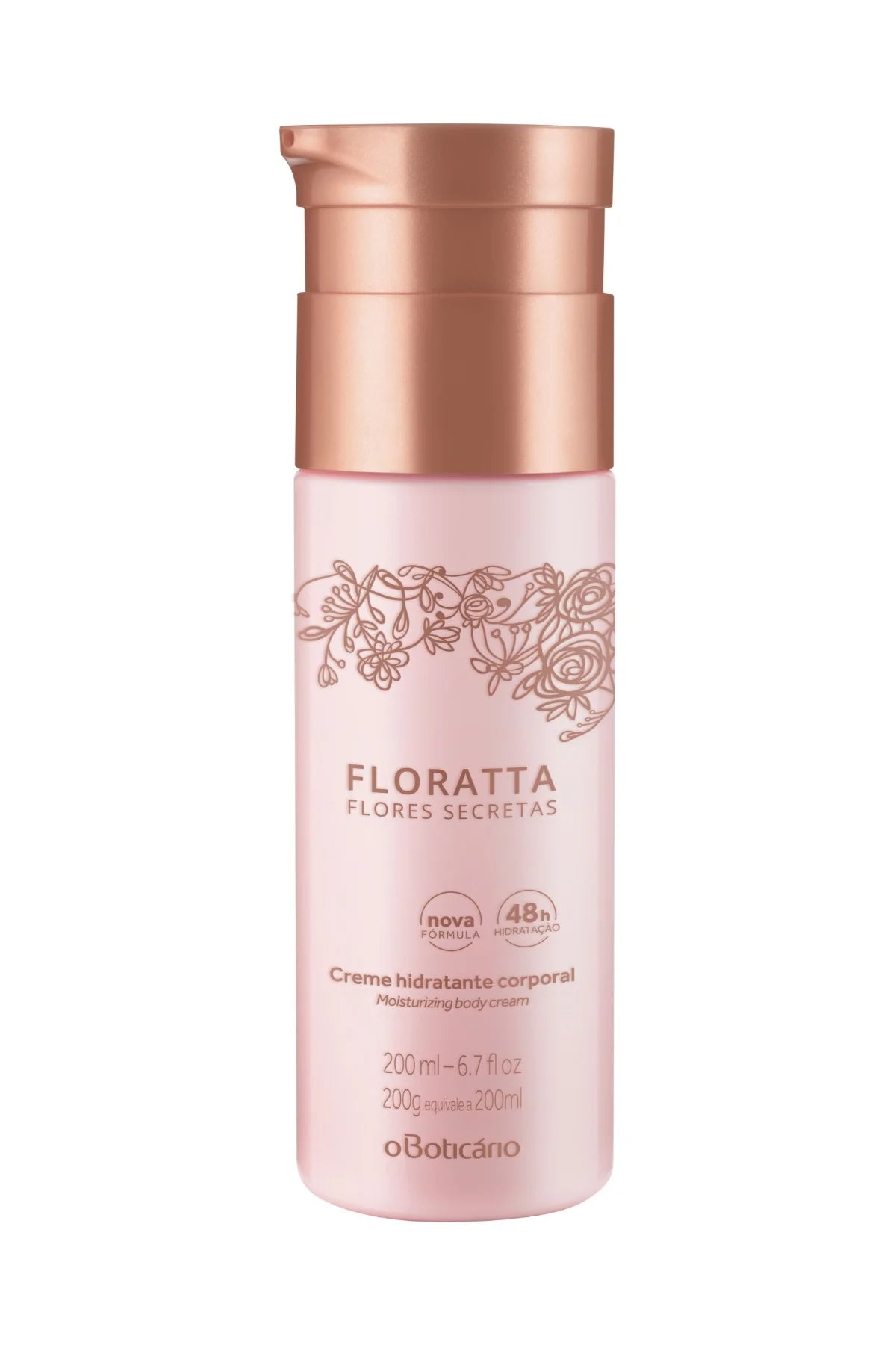 O Boticário Floratta Flores Secretas Creme Hidratante Desodorante Corporal 200ml