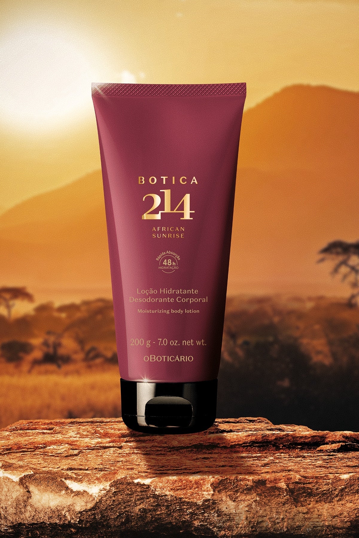 O Boticário Botica 214 African Sunrise Loção Corporal Masculina 200ml