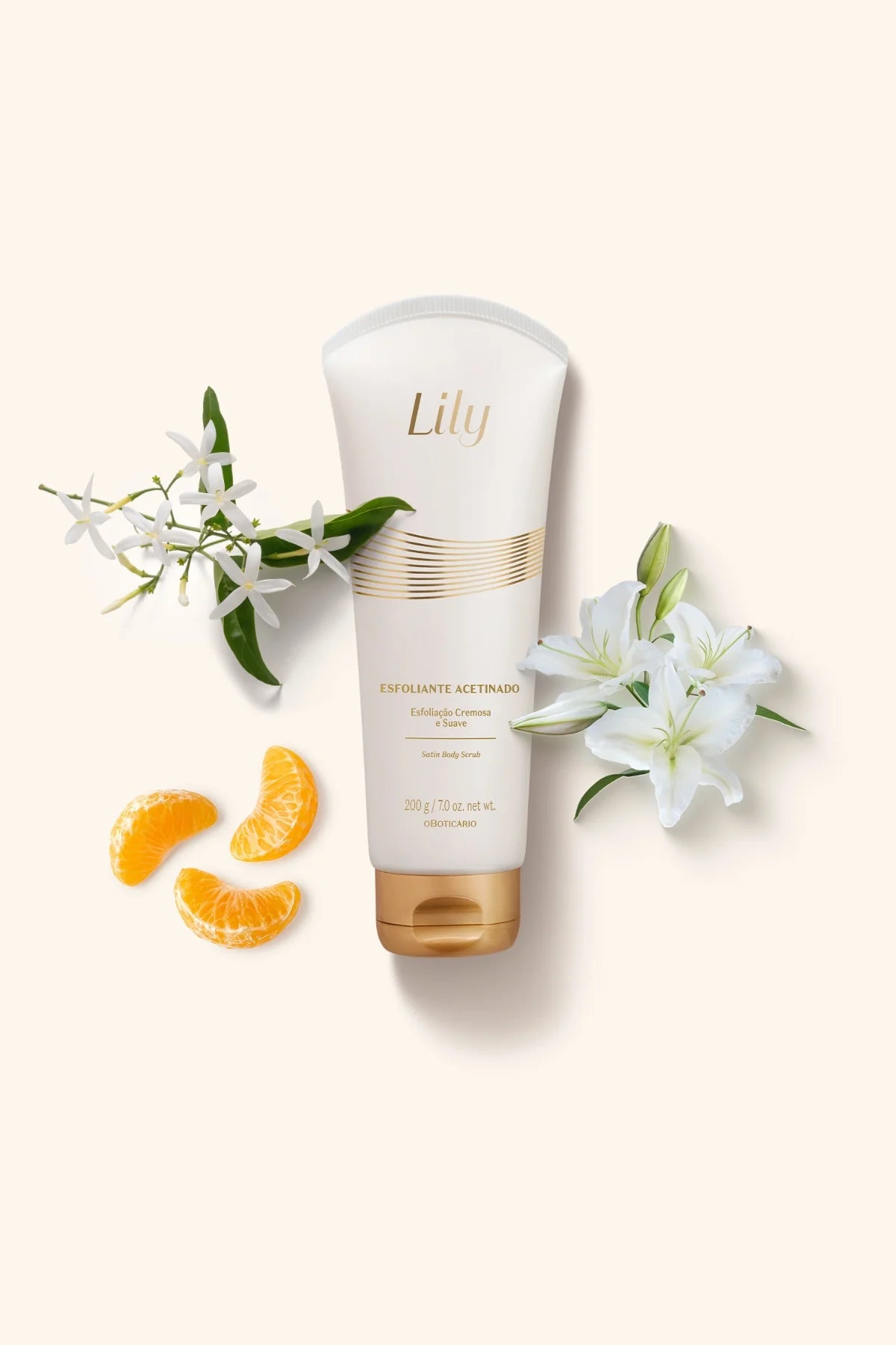 O Boticário Lily Esfoliante Hidratante Acetinado Corporal 200g