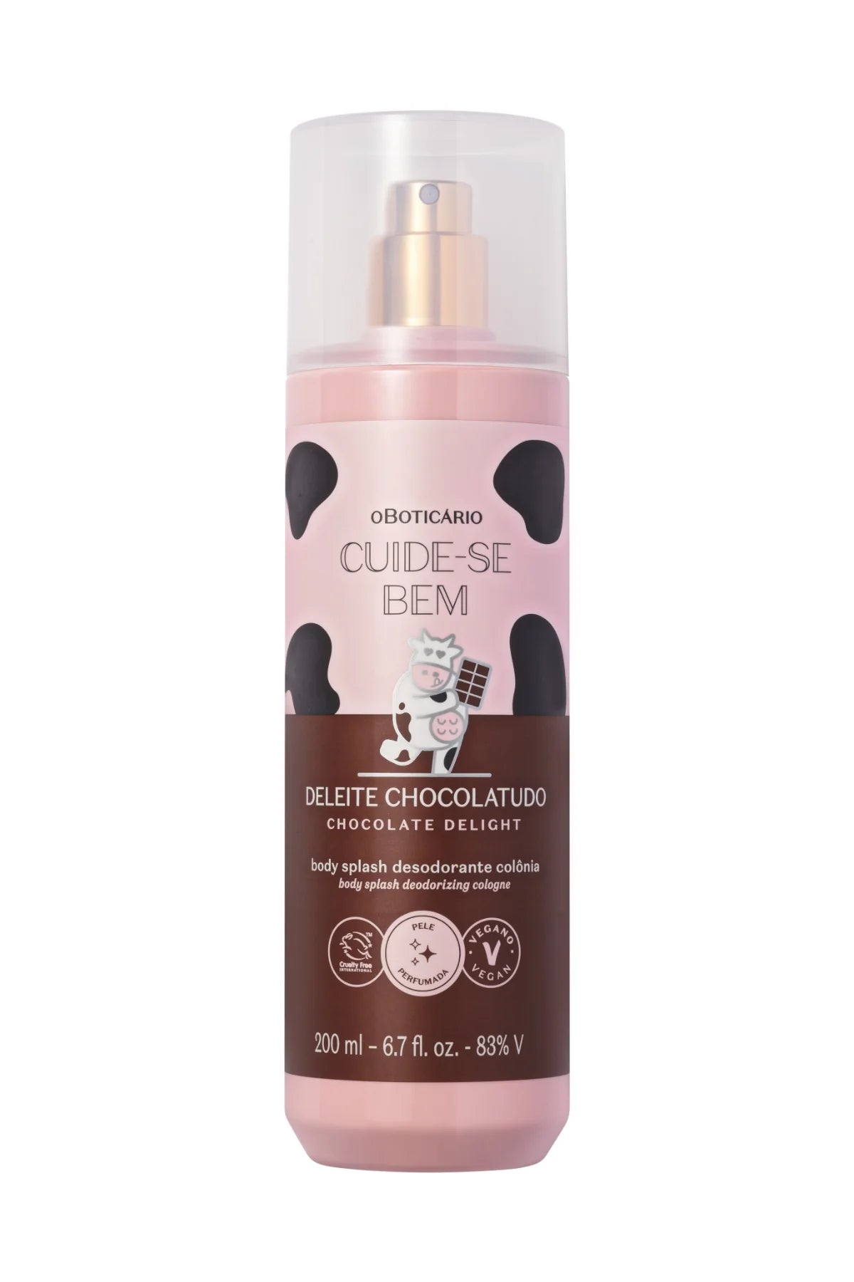 O Boticário Cuide-se Bem Deleite Chocolatudo Milk Body Splash 200ml